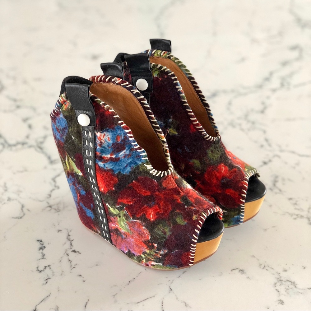 Jeffrey Campbell Floral Wedges